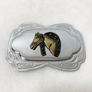Vtg 1970s Silver/Gold Country Western Belt Buckle